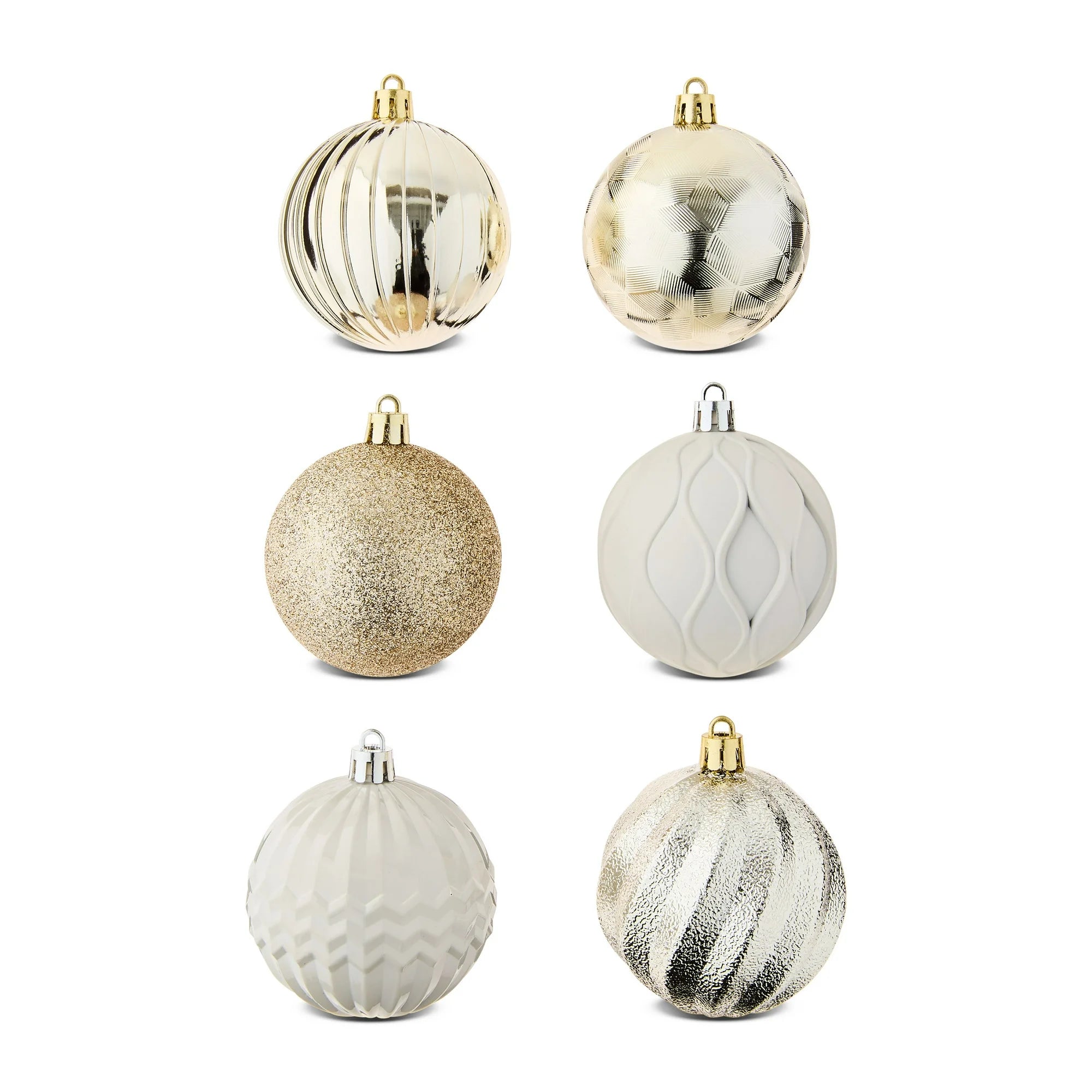 50-Count Champagne Shatterproof Christmas Ball Ornaments, by Holiday Time