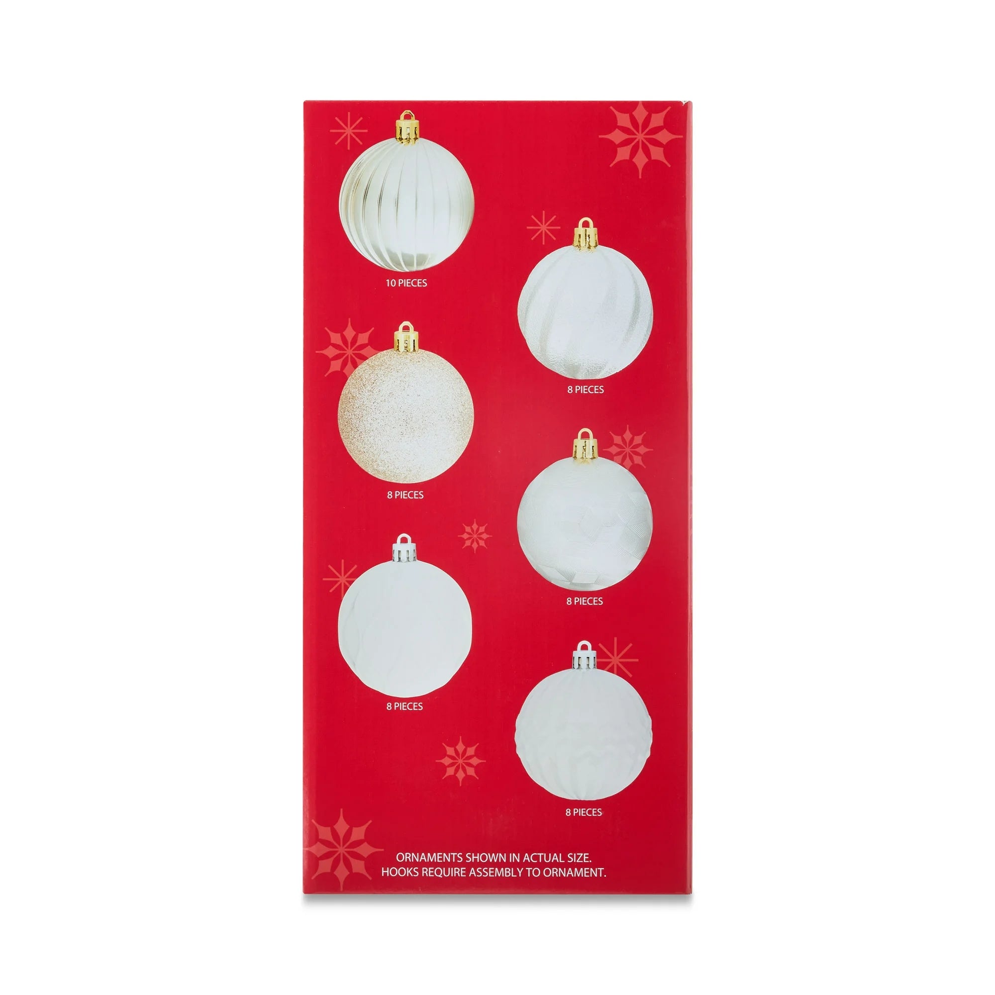 50-Count Champagne Shatterproof Christmas Ball Ornaments, by Holiday Time