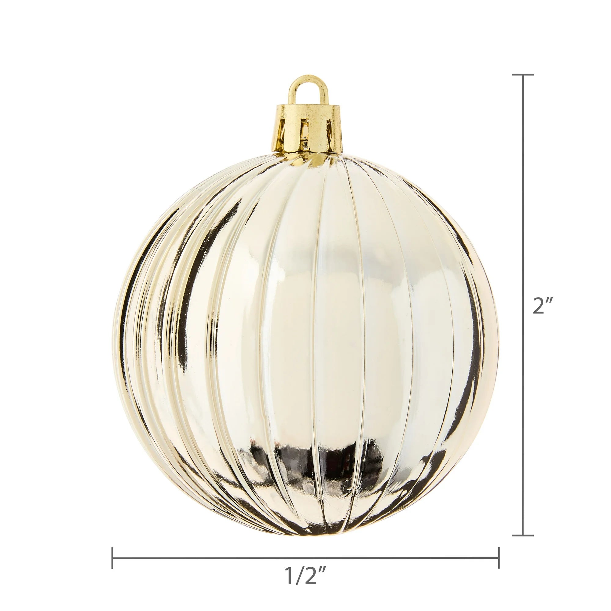 50-Count Champagne Shatterproof Christmas Ball Ornaments, by Holiday Time